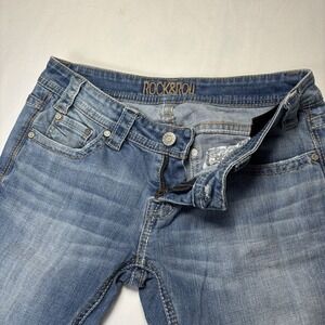 Rock & Roll Cowgirl Jeans Womens 26 (28x32) Thick Stitch Low Rise Bootcut Relax